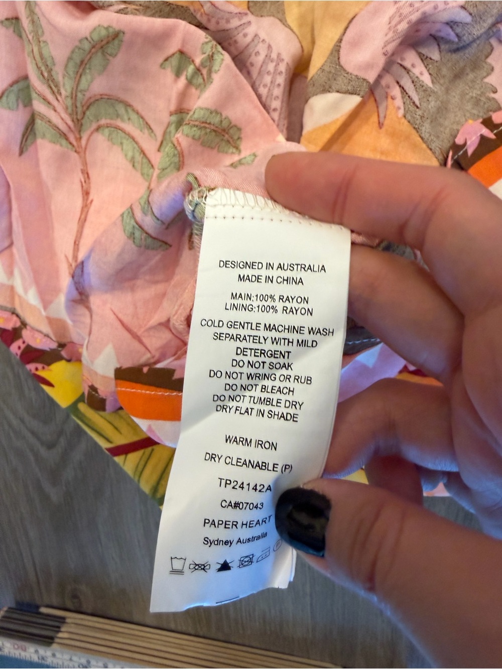 Paper Heart Tropical Paradise Maxi Dress Size M Colorful Resort Vacation Rayon - Picture 4 of 4